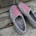 Organic gray slippers - Shoes & slippers - felting