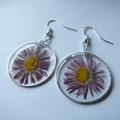 Earrings " purple daisy " - Earrings - beadwork