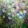 " dew drops " 70x100 - Oil painting - drawing