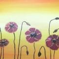 " poppy meadow " - Acrylic painting - drawing