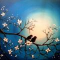 Romance moonlight - Acrylic painting - drawing