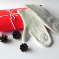 Felted wool gloves white - Gloves & mittens - felting
