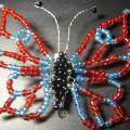 Red Butterfly - Brooches - beadwork