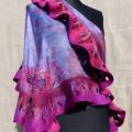 Fuchsia - Baktusas felting processes - Scarves & shawls - felting