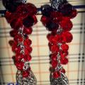 Red kekutes - Earrings - beadwork