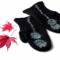Felted merino wool gloves - Gloves & mittens - felting
