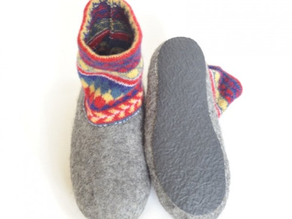 Veltinio šlepetės/felted slippers/boots 3
