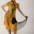 Autumnal golden dress - Dresses - felting