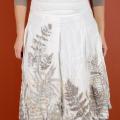 linen skirt decorated with vegetable motifs " ferns " - Skirts - sewing