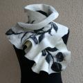 Scarf " gray bloom " - Scarves & shawls - felting