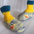 Felt shoes - smiley, size 21 - Shoes & slippers - felting