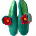 " Red gelele " - Shoes & slippers - felting