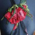 Poppy flower - Necklaces - felting