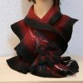 Scarf " black and burgundy " - Scarves & shawls - felting