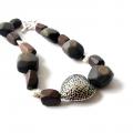 A heated heart - beads necklace - Necklace - beadwork