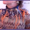 Variegated Curly - Scarves & shawls - felting