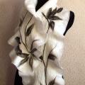 white scarf - Scarves & shawls - felting