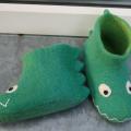 Scary dinos - Shoes & slippers - felting
