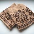 Kashmir with bronze beads - Wristlets - knitwork