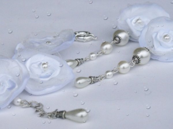 Earrings and bracelet " White " - Kits