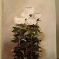 White roses - Oil painting - drawing