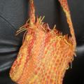 Woven, knotted bag - Woven works & fabrics - weaving