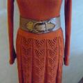warm orange dress - Dresses - knitwork