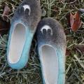 tapkutes turquoise - Shoes & slippers - felting