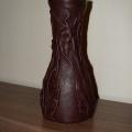 Leather decorated vase - For interior - making