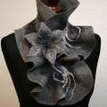 Collar " gray lily " - Scarves & shawls - felting