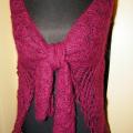 burgundy cloak - Wraps & cloaks - knitwork
