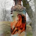Horse 2 years - Decorated bottles - making