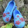 Poppies - Shoes & slippers - felting
