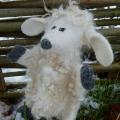 on the hand pushed a toy sheep after making " Dolly " - Dolls & toys - felting