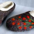 Autumn with berries 2, size 38 - Shoes & slippers - felting