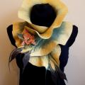 Yellow green scarf - Scarves & shawls - felting