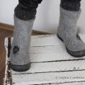 Restoring veltinukai " pedagogical Wolf " - Shoes & slippers - felting