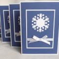 White snowflake - Postcard - making