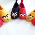 Angry birds - Shoes & slippers - felting