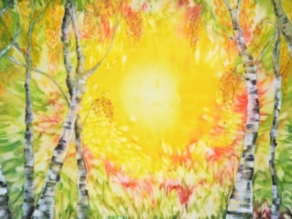 The painting on silk - Serigraphy