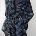 Dark blue silk party Veltas - Wraps & cloaks - felting