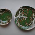 Place the dish with birch trees - Ceramics - making