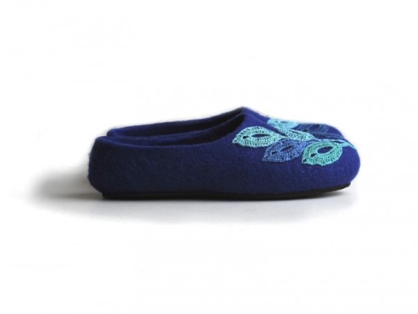 Veltinio šlepetės/ felted slippers TEAL 2