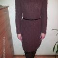 Brown dress - Dresses - knitwork