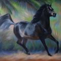 A painting of horses, acrylic on canvas 40/50 - Acrylic painting - drawing