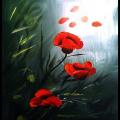 Poppies - Acrylic painting - drawing