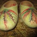 Greenish - Shoes & slippers - felting
