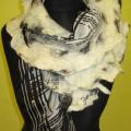 Black-and-white - Scarves & shawls - felting