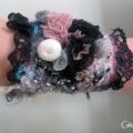 Felted bracelet " Juicy Couture " - Bracelets - felting