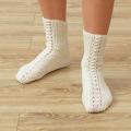 Cozy white socks (No.2) - Socks - knitwork